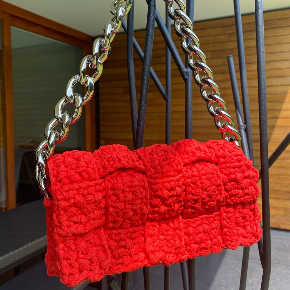 One of a kind handmade crochet bag!